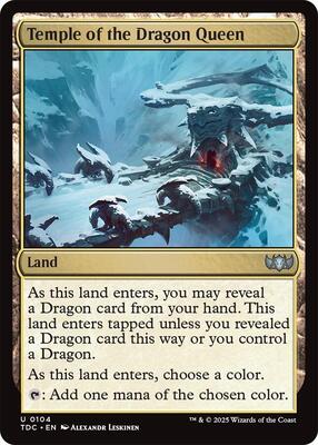 Temple of the Dragon Queen card from Commander: Tarkir: Dragonstorm