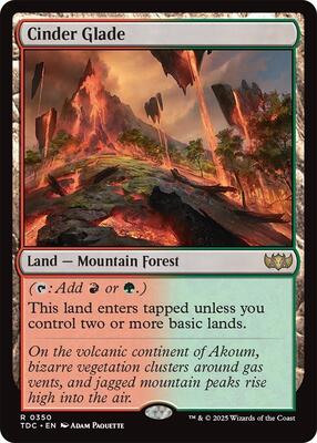 Cinder Glade card from Commander: Tarkir: Dragonstorm