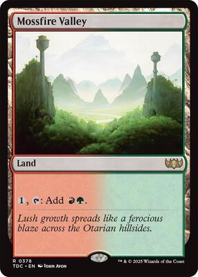 Mossfire Valley card from Commander: Tarkir: Dragonstorm