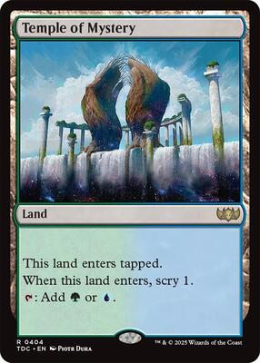 Temple of Mystery card from Commander: Tarkir: Dragonstorm