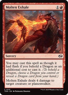 Molten Exhale card from Tarkir: Dragonstorm
