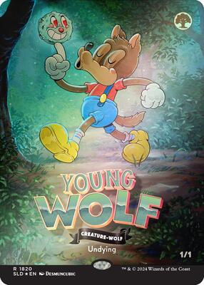 Young Wolf (Rainbow Foil) card from Secret Lair Drop Series