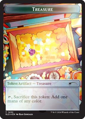 Treasure Token (1432) (Rainbow Foil) card from Secret Lair Drop Series