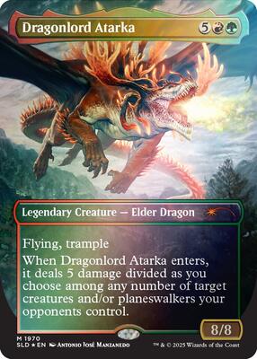 Dragonlord Atarka (Rainbow Foil) card from Secret Lair Drop Series