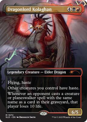 Dragonlord Kolaghan (1972) card from Secret Lair Drop Series