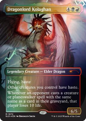Dragonlord Kolaghan (1972) (Rainbow Foil) card from Secret Lair Drop Series