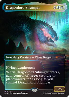 Dragonlord Silumgar (Rainbow Foil) card from Secret Lair Drop Series