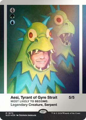 Aesi, Tyrant of Gyre Strait (Rainbow Foil) card from Secret Lair Drop Series