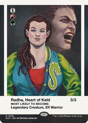 Radha, Heart of Keld card from Secret Lair Drop Series