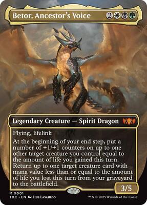 Betor, Ancestor's Voice (Borderless) card from Commander: Tarkir: Dragonstorm