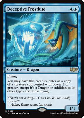 Deceptive Frostkite card from Commander: Tarkir: Dragonstorm