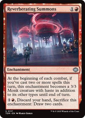 Reverberating Summons card from Tarkir: Dragonstorm