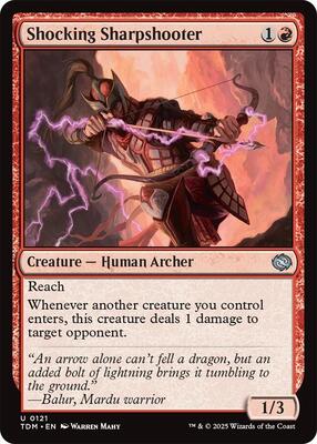 Shocking Sharpshooter card from Tarkir: Dragonstorm