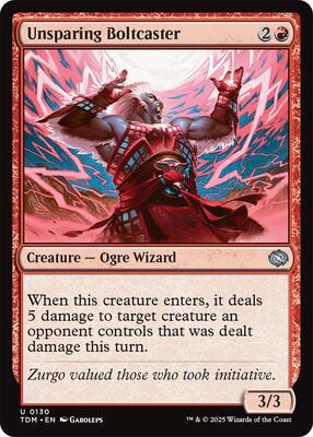 Unsparing Boltcaster card from Tarkir: Dragonstorm