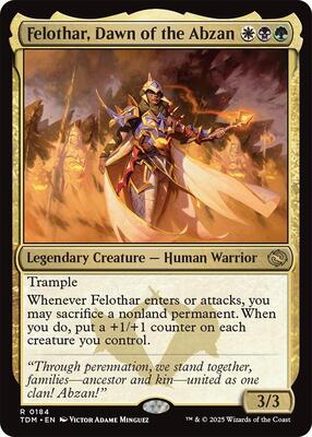 Felothar, Dawn of the Abzan card from Tarkir: Dragonstorm