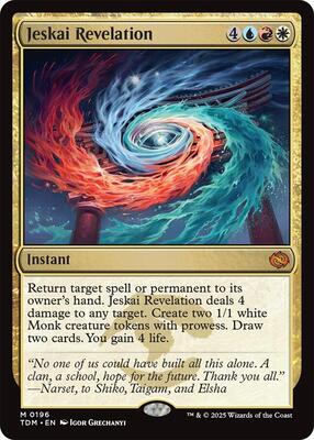 Jeskai Revelation card from Tarkir: Dragonstorm