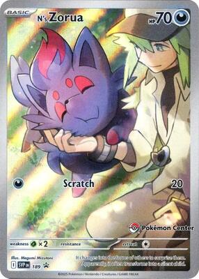 N's Zorua - 189 (Pokemon Center Exclusive) card from SV: Scarlet & Violet Promo Cards