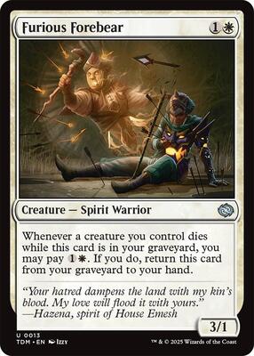 Furious Forebear card from Tarkir: Dragonstorm