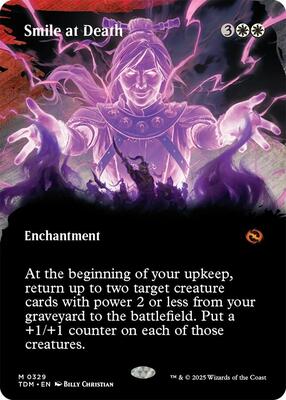 Smile at Death (Borderless) card from Tarkir: Dragonstorm