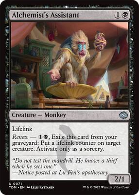 Alchemist's Assistant card from Tarkir: Dragonstorm