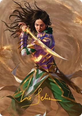 Descendant of Storms Art Card (2/54) (Gold-Stamped Signature) card from Art Series: Tarkir: Dragonstorm