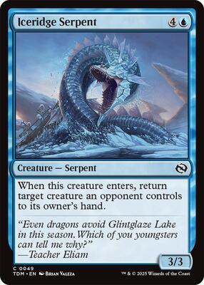 Iceridge Serpent card from Tarkir: Dragonstorm