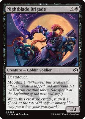 Nightblade Brigade card from Tarkir: Dragonstorm