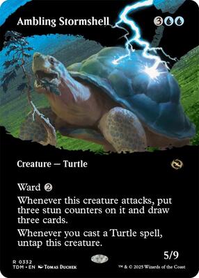 Ambling Stormshell (Borderless) card from Tarkir: Dragonstorm