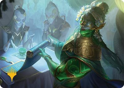 Sibsig Appraiser Art Card (8/54) (Gold-Stamped Planeswalker Symbol) card from Art Series: Tarkir: Dragonstorm