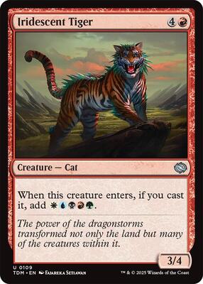 Iridescent Tiger card from Tarkir: Dragonstorm