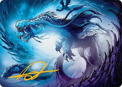 Roiling Dragonstorm Art Card (33/54) (Gold-Stamped Signature) card from Art Series: Tarkir: Dragonstorm