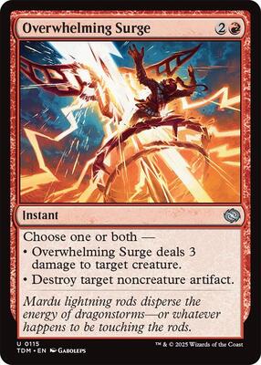 Overwhelming Surge card from Tarkir: Dragonstorm