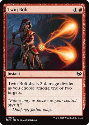 Twin Bolt card from Tarkir: Dragonstorm