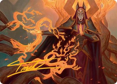 Abzan Devotee Art Card (10/54) (Gold-Stamped Signature) card from Art Series: Tarkir: Dragonstorm