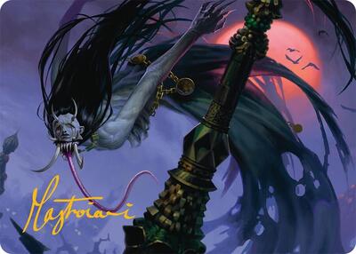 Qarsi Revenant Art Card (12/54) (Gold-Stamped Signature) card from Art Series: Tarkir: Dragonstorm
