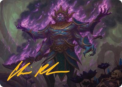 Rot-Curse Rakshasa Art Card (13/54) (Gold-Stamped Signature) card from Art Series: Tarkir: Dragonstorm