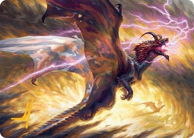 Stormscale Scion Art Card (17/54) (Gold-Stamped Signature) card from Art Series: Tarkir: Dragonstorm