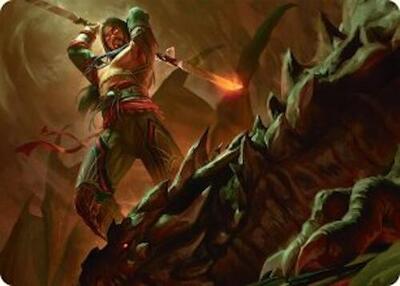 Sarkhan's Resolve Art Card (18/54) card from Art Series: Tarkir: Dragonstorm