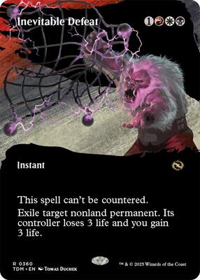 Inevitable Defeat (Borderless) card from Tarkir: Dragonstorm