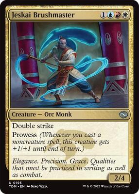 Jeskai Brushmaster card from Tarkir: Dragonstorm
