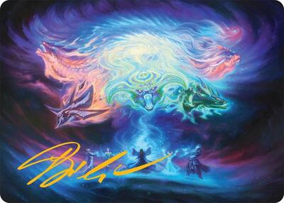 Call the Spirit Dragons Art Card (21/54) (Gold-Stamped Signature) card from Art Series: Tarkir: Dragonstorm