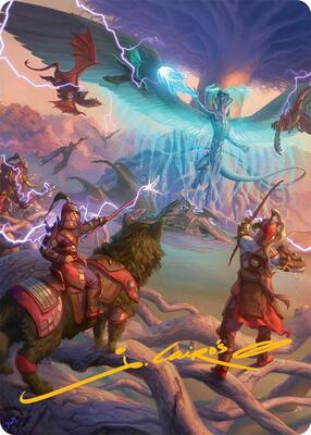 All-Out Assault Art Card (50/54) (Gold-Stamped Signature) card from Art Series: Tarkir: Dragonstorm