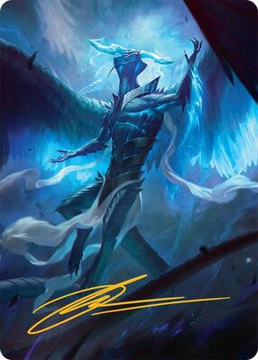 Ugin, Eye of the Storms Art Card (1/54) (Gold-Stamped Signature) card from Art Series: Tarkir: Dragonstorm