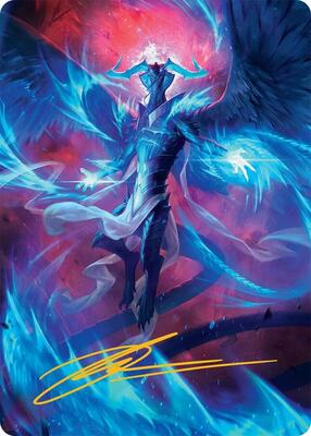 Ugin, Eye of the Storms Art Card (48/54) (Gold-Stamped Signature) card from Art Series: Tarkir: Dragonstorm