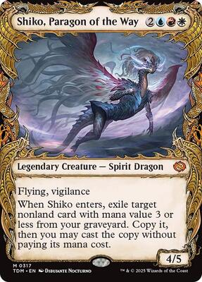 Shiko, Paragon of the Way (Showcase) card from Tarkir: Dragonstorm
