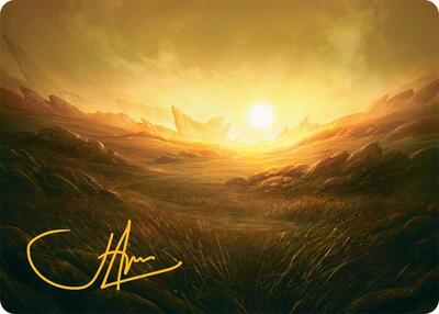 Plains Art Card (31/54) (Gold-Stamped Signature) card from Art Series: Tarkir: Dragonstorm