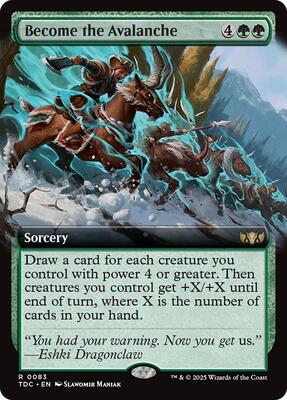 Become the Avalanche (Extended Art) card from Commander: Tarkir: Dragonstorm