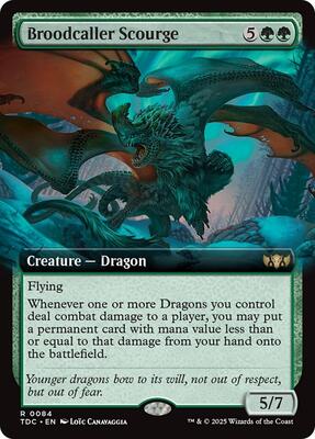 Broodcaller Scourge (Extended Art) card from Commander: Tarkir: Dragonstorm