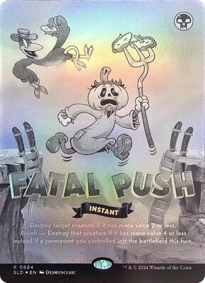 Fatal Push (0884) (Black & White Foil) card from Secret Lair Drop Series