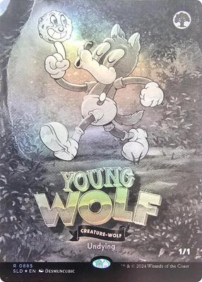 Young Wolf (Black & White Foil) card from Secret Lair Drop Series